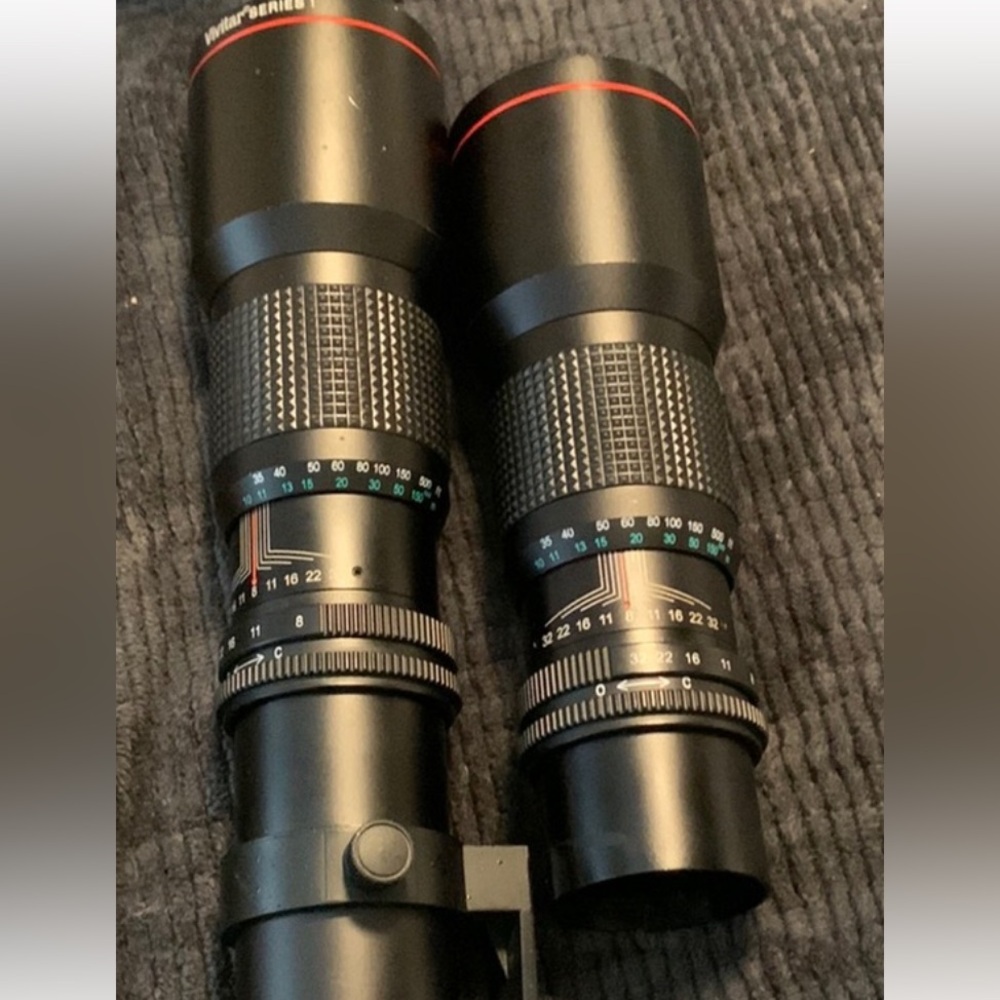 2   New. Vivitar  Series 1 camera lens one is 9 inch the other 12 inches